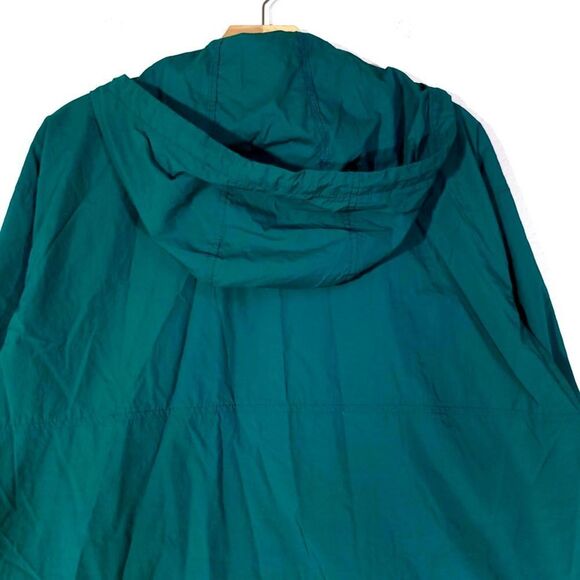 NEW Zara 90s Oversized Nylon Windbreaker Hoodie Quarter Zip Jacket in Teal Small - Picture 8 of 12